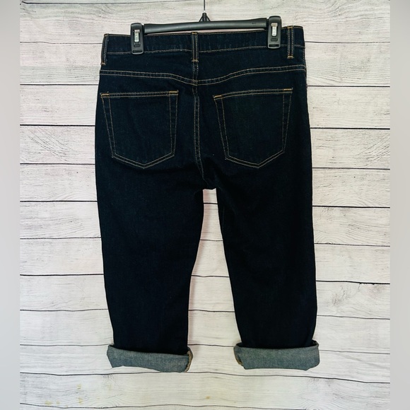 Levi’s Women’s Dark Wash Mid Rise Stretch Boot Cut Denim Capri Jeans Size 12 - Picture 4 of 9